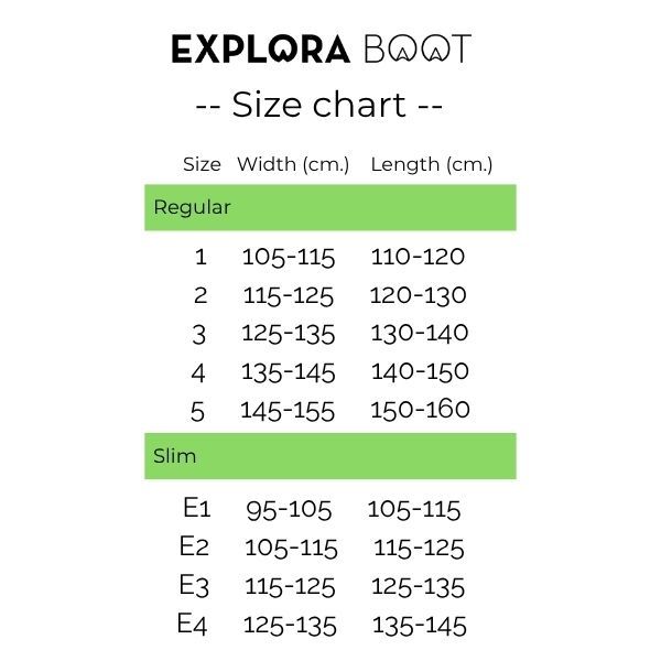 Explora Boot Size Chart